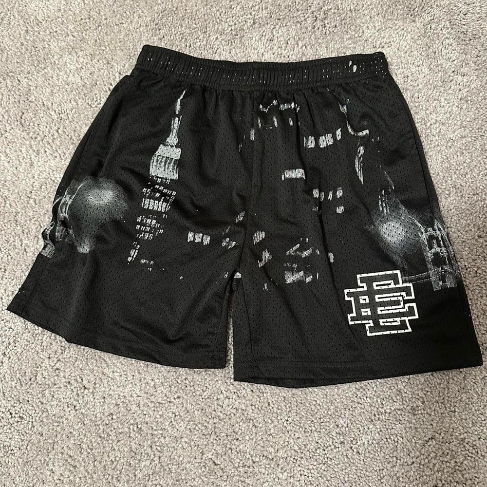 Black Graphic Men's Shorts